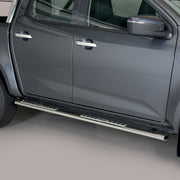 ISUZU D-MAX 2021-2024 Misutonida Stainless Steel Side Steps - Silver